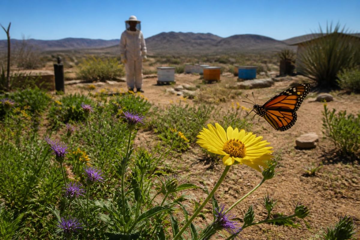 In the Sonoran Desert, even small areas of wildflowers and native plants can support a wide variety of pollinators, including bees and butterflies. Each spring,