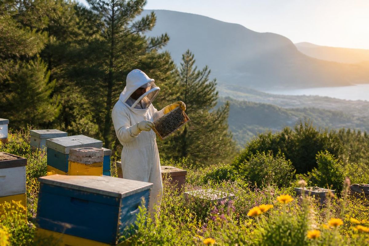 Demirözü District Governor İbrahim Zahid Ahat visited Akyaka village, where he met with local residents and beekeepers, accompanied by District Agriculture and 