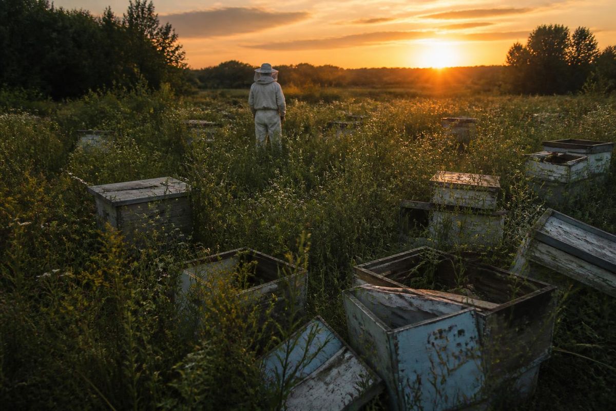 Beekeeping enthusiast Ralf Schmidt is unable to restore the Schulte-Somborn farm in Somborn as planned, with the site now overgrown. The construction has been h