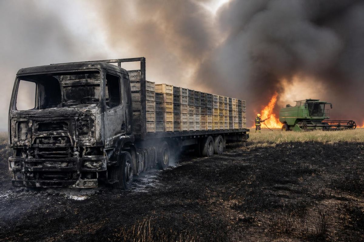 Un camion transportant des ruches a été entièrement consumé par les flammes jeudi à Udeni…