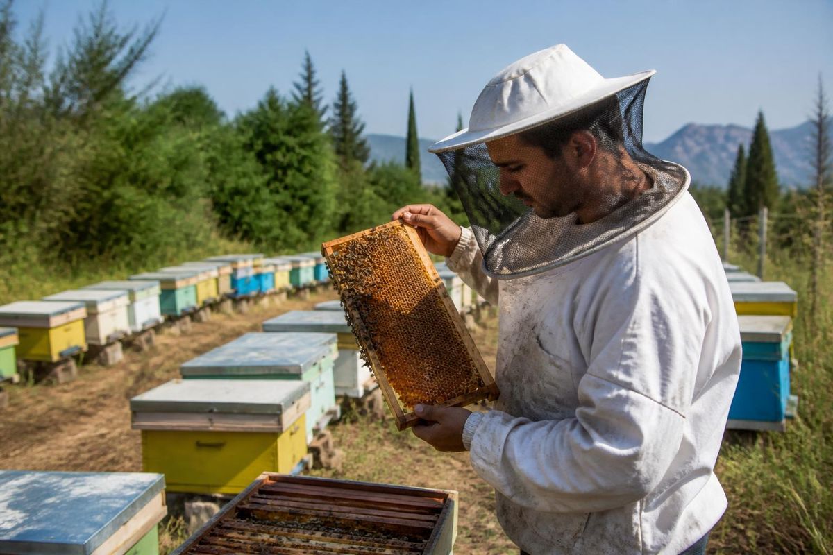 Latife Gül Kaplan, 22 ans, habitant dans le district de Kozan à Adana, a choisi l’apiculture…