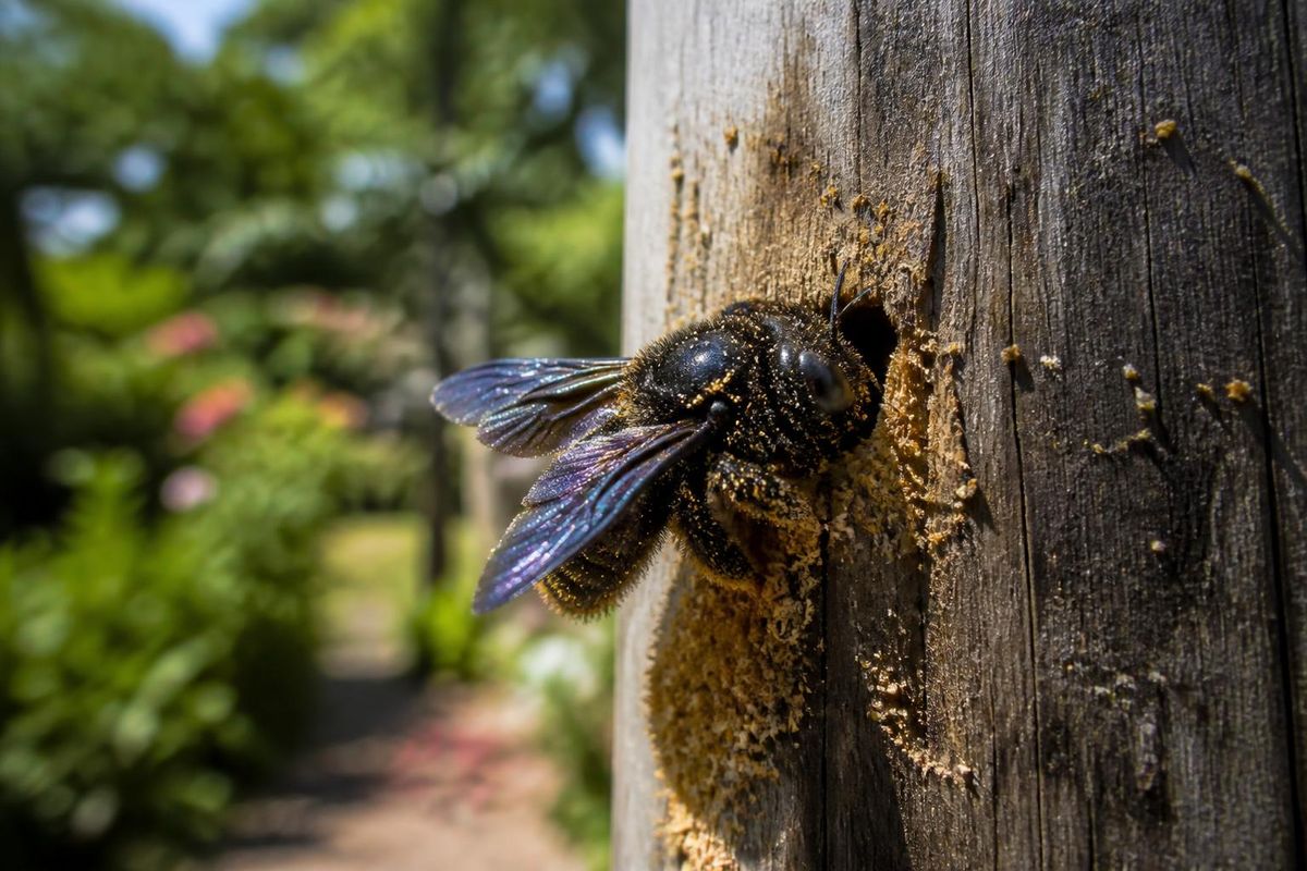 Xylocopa caerulea ilk bakışta kovan arısıyla karıştırılabilir, ancak yaşam tarzı oldukça…