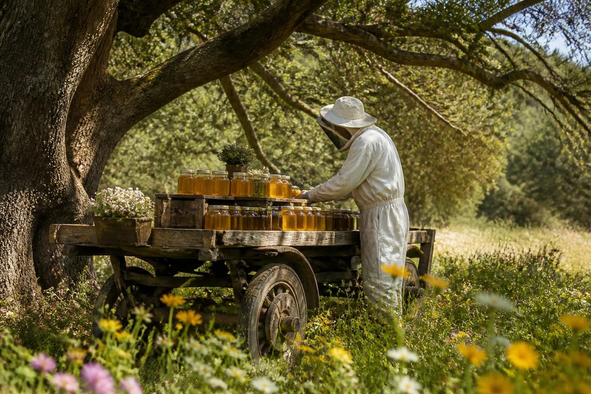 Dnipropetrovsk bölgesinde aileye ait "Medunytsia" arıcılığı, ürünlerini teslim etmek ve…