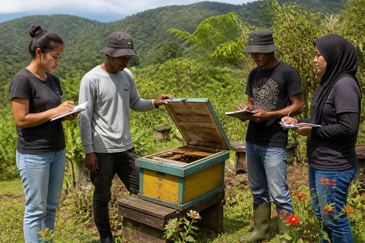 The Patriot Expedition Team from Airlangga University trained residents of Sumalata…