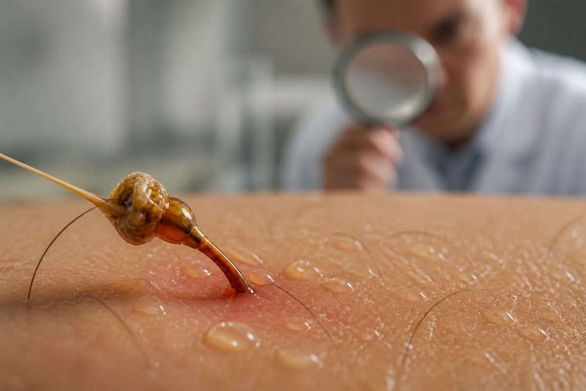 The detached sting of a honey bee (Apis mellifera) can continue injecting venom into the skin…