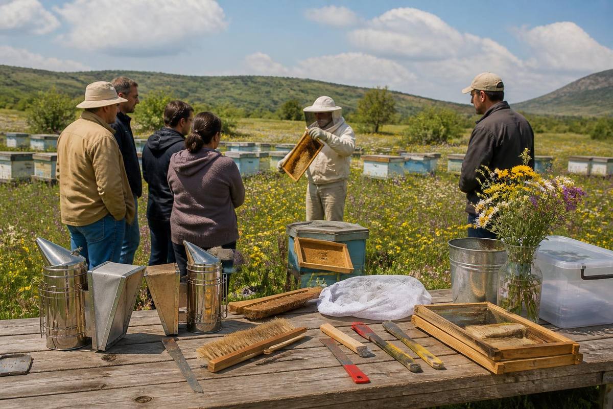 Mustafa Köseoğlu, a research assistant at the Beekeeping Department of the Aegean Agricultural…