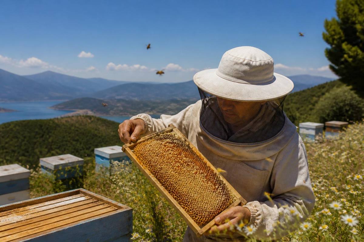 As the pine honey harvest continues in Muğla, producers complain about glucose and sugary…