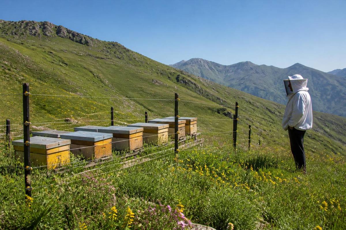 Beekeepers in Hakkari expressed satisfaction with the electric fence support provided against…