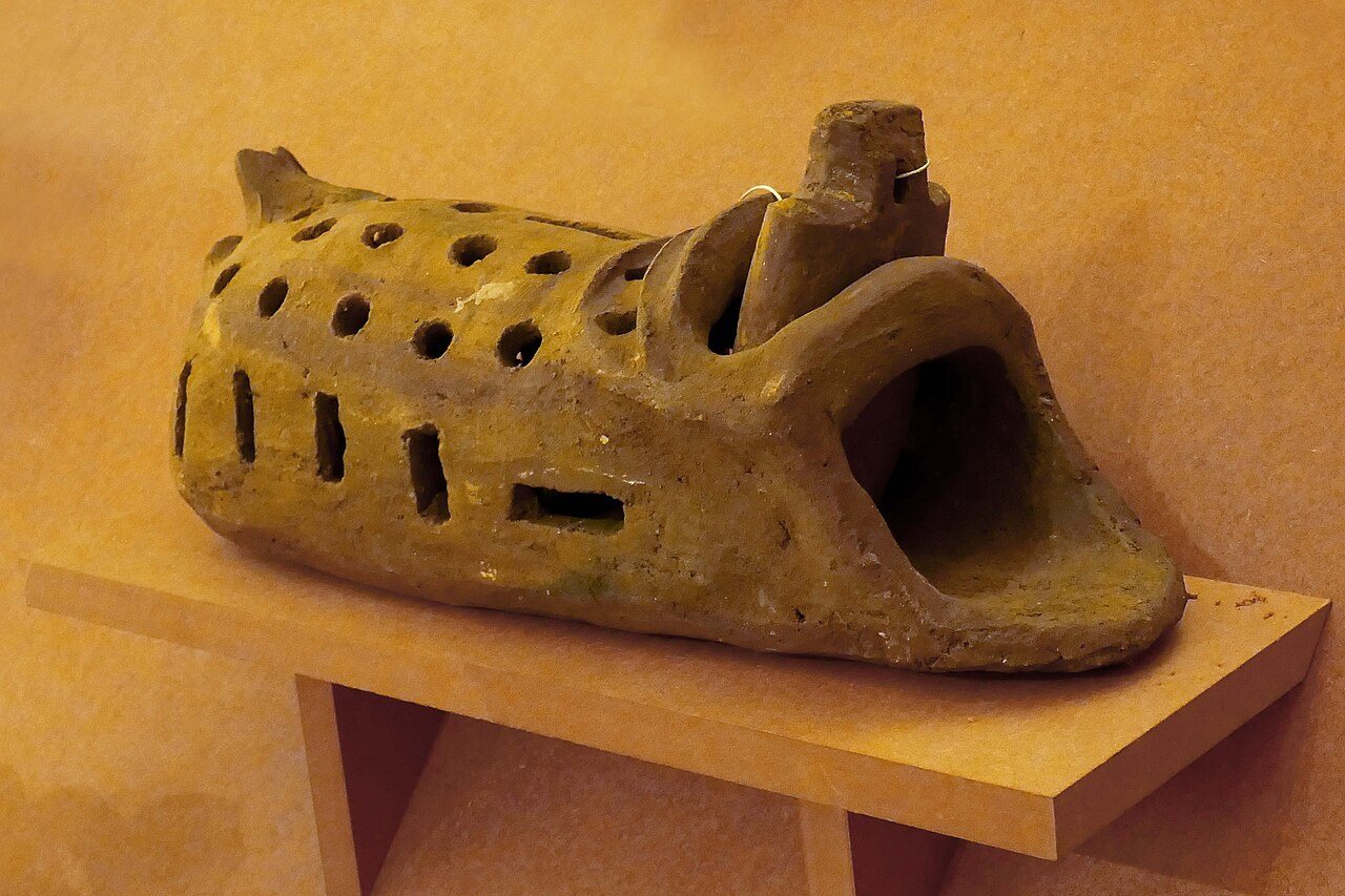 Traditional fired clay beekeeping smoke pot from Morocco